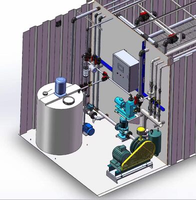 Integrated MBR Wastewater Treatment Equipment with PLC and Pump 150 Tons Daily Capacity 1 Year Warranty