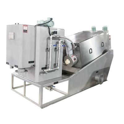 Durable Screw Type Sludge Dewatering Equipment Made of Stainless Steel for Food Industry Wastewater