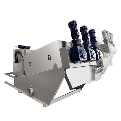 Машина для обезвоживания осадка из нержавеющей стали, шнековый пресс, очистные сооружения сточных вод, очистка сточных вод, ПЛК, 1000 л